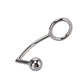 40mm,45mm,50mm for choose Stainless Steel butt plug ball anal hook with penis ring fetish cock chastity device sex toys for men