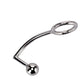 40mm,45mm,50mm for choose Stainless Steel butt plug ball anal hook with penis ring fetish cock chastity device sex toys for men