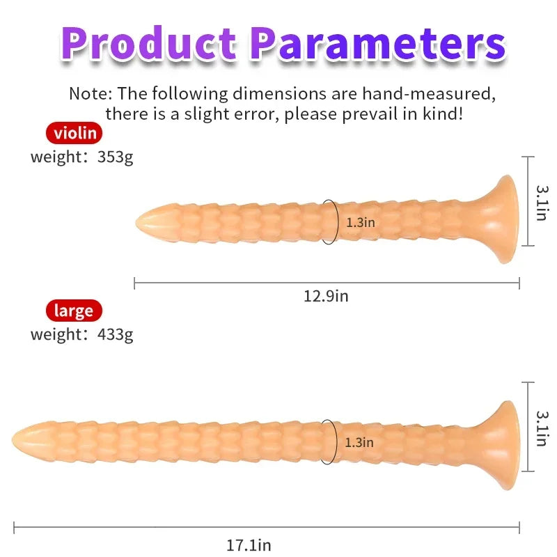 43/33CM Extral Long Anal Plug Dragon Scales Anal Beads with Suction Cup Prostate Massager Buttplug  Long Dildos Anus Sex Toys