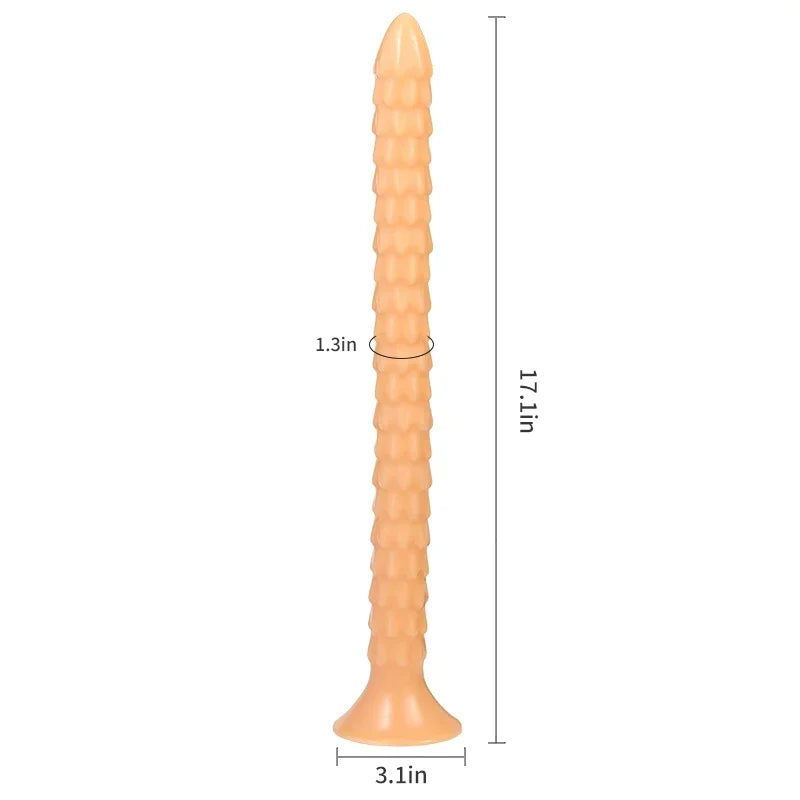 43/33CM Extral Long Anal Plug Dragon Scales Anal Beads with Suction Cup Prostate Massager Buttplug  Long Dildos Anus Sex Toys