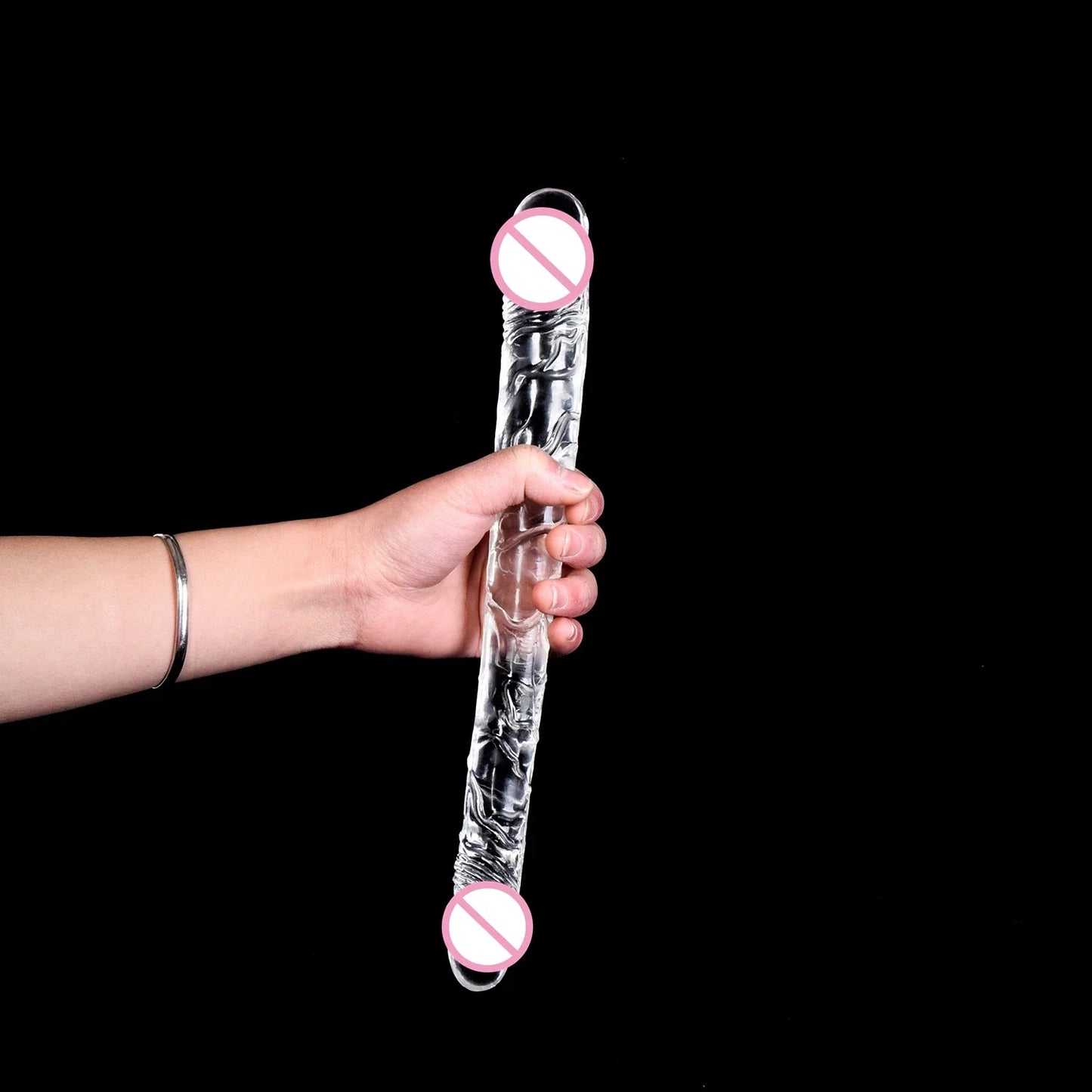 44cm Soft Jelly Dildo Double Long Realistic Dildos Cock Lesbian Vaginal Anal Plug Flexible Fake Penis For Women Dildos Sex Toys