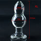 45-70mm Super Big Gourd Glass Anal Plug Prostate Massage Anal Ball Huge Glass Butt Plug Dilatador Anal Sex Toys For Couples