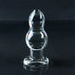 45-70mm Super Big Gourd Glass Anal Plug Prostate Massage Anal Ball Huge Glass Butt Plug Dilatador Anal Sex Toys For Couples