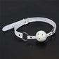 45mm White PU Leather Breathable Ball Gag Mouth Restraint BDSM Erotic Sexy Cosplay Flirting Sex Toys For Couples Adult Games