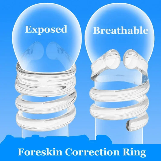 4PCS/Set Foreskin Correction Ring Reusable Penis Rings Delay Ejaculation Breathable Cock Ring Sex Toys for Men New Cockrings