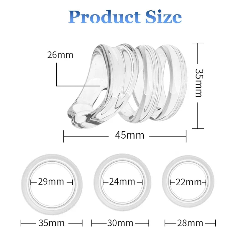 4PCS/Set Foreskin Correction Ring Reusable Penis Rings Delay Ejaculation Breathable Cock Ring Sex Toys for Men New Cockrings