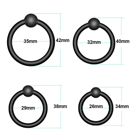 4PCS Silicone Cock Penis Ring Set Sex Toys for Men Silicone Locking Ring Delayed Ejaculation for Men Adult Sex Toys Adults