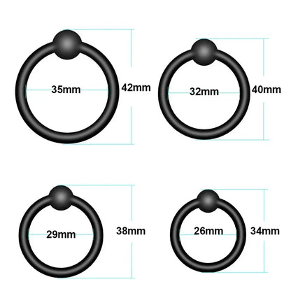 4PCS Silicone Cock Penis Ring Set Sex Toys for Men Silicone Locking Ring Delayed Ejaculation for Men Adult Sex Toys Adults