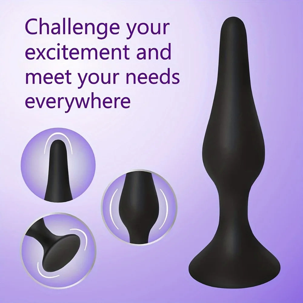 4pcs Set Silicone Butt Plug Anal Dilator Prostate Massager Adult Game Stimulation Anus G Spot Massage Dildo BDSM Sex Toy For Man