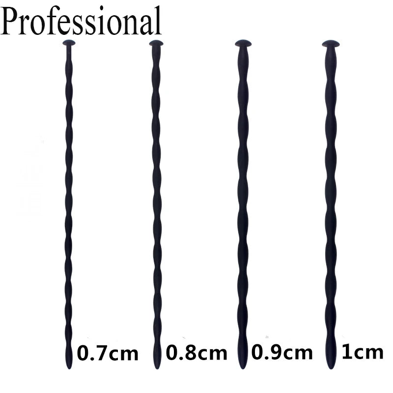 4pcs Soft Silicone Urethral Dilator Wave Horse Eye Stick Urethran Expander Male Masturbation Stimulator Adult Sex Toy Men Gay