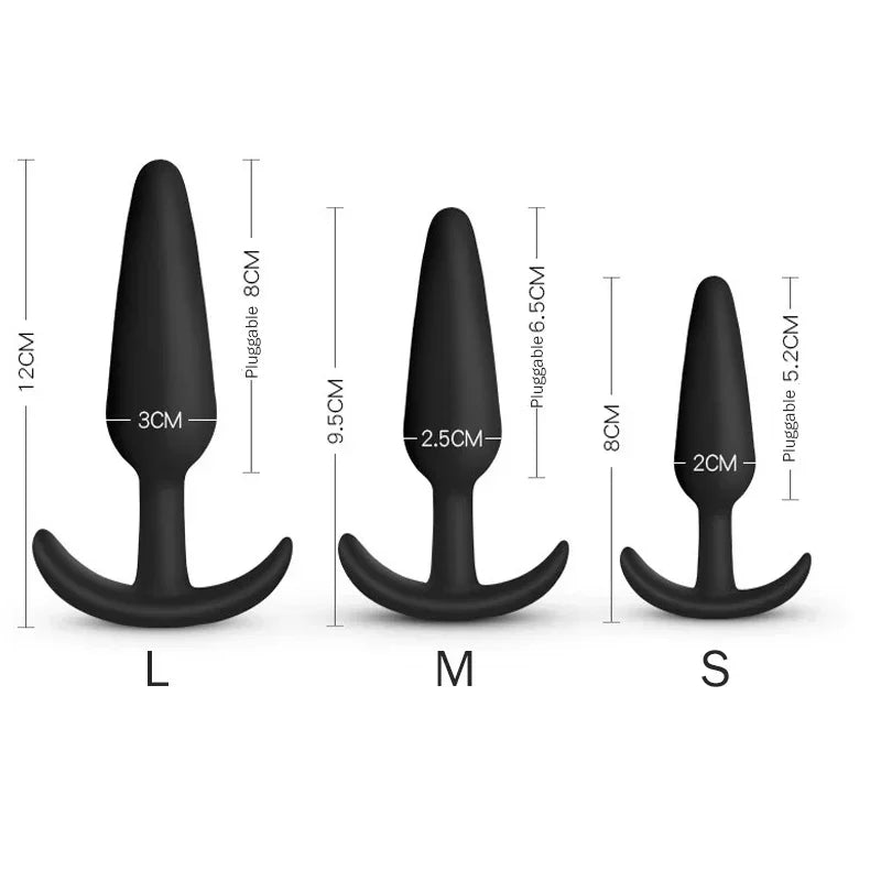 4pcs/set Beginner Butt Plug for Men Silicone Anal Plug Prostate Massager Bullet Vibrator Adult Goods Sex Toy for Men Women