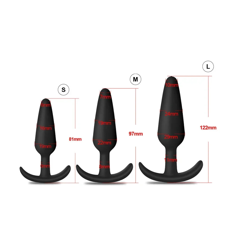 4pcs/set Beginner Butt Plug for Men Silicone Anal Plug Prostate Massager Bullet Vibrator Adult Goods Sex Toy for Men Women