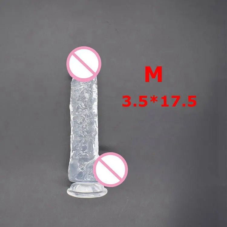 5-9 Inch Realistic Clear Dildo for Women Private Multiple Size Fake Penis with Suction Cup Health Butt Anal Plug Adult Sex Toys