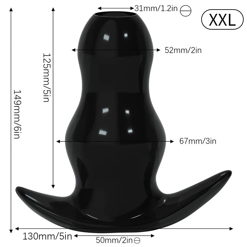 5 Size Hollow Anal Plug Sex Toy Butt Plug Masturbator Anus Prostate Dilator Stimulation Massager for Men Women Adult Games