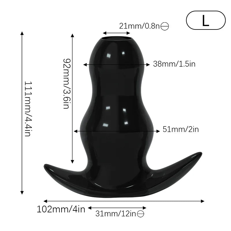 5 Size Hollow Anal Plug Sex Toy Butt Plug Masturbator Anus Prostate Dilator Stimulation Massager for Men Women Adult Games