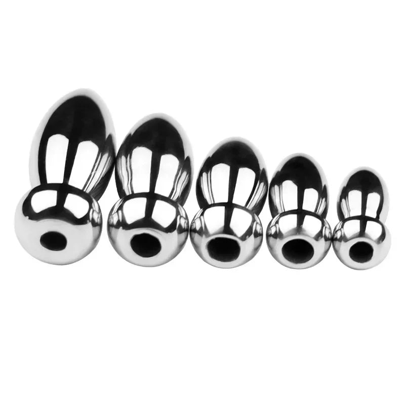 5 Size Male Urethral Dilator Penis Plug Metal Hollow Urethral Catheter Sounding Stimulation Adult Products Sex Toys For Men 18+