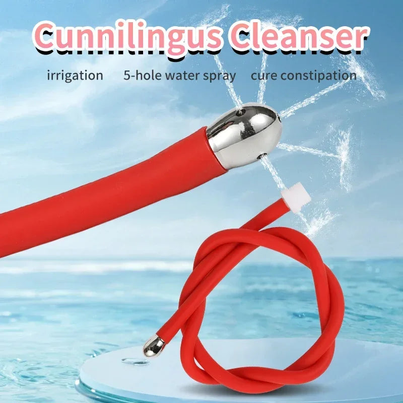 5 holes Flexible Enema Bidet Tube Silicone Comfortable Nozzle Enema Attachment 50cm-100cm Hose Bathroom Accessories