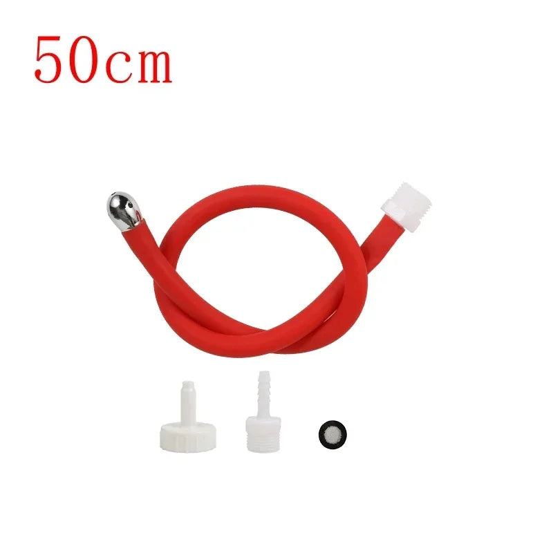 5 holes Flexible Enema Bidet Tube Silicone Comfortable Nozzle Enema Attachment 50cm-100cm Hose Bathroom Accessories