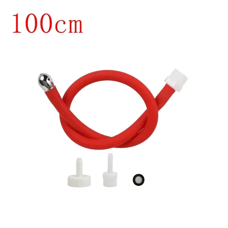 5 holes Flexible Enema Bidet Tube Silicone Comfortable Nozzle Enema Attachment 50cm-100cm Hose Bathroom Accessories