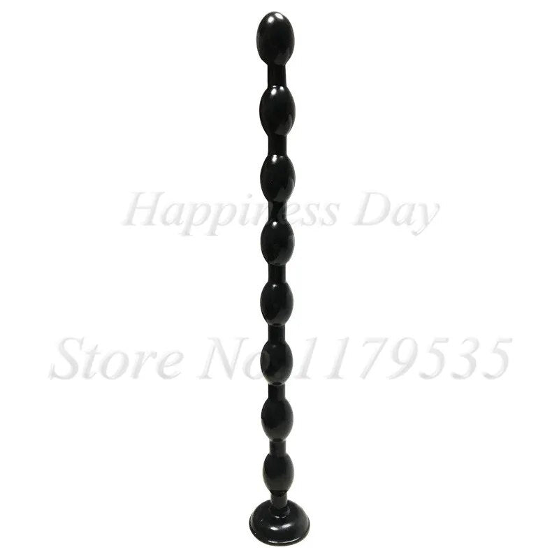 50cm Long Anal Bead Plug With Suction Cup Prostate Massager Anus Dilator Butt Plug Masturbate Anal Bead Sex Toys For Men Women