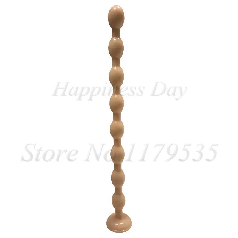 50cm Long Anal Bead Plug With Suction Cup Prostate Massager Anus Dilator Butt Plug Masturbate Anal Bead Sex Toys For Men Women