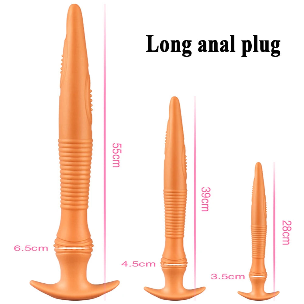 55CM Super long anal dildo Liquid Silicone butt plug Anus Vagina dilator sex toys for Women Men masturbation adults sex products