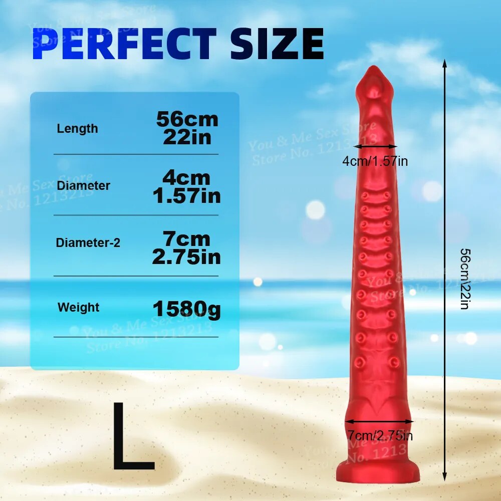 56cm Super Long Soft Octopus Tentacles Anal Dildo Huge Butt Plug Prostate Massager Anus Dilator BDSM SexToys For Women Men Gays