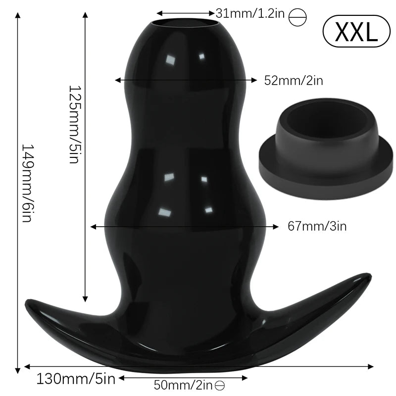 5Sizes Hollow Anal Plug Soft Speculum Prostate stopper Massager Butt Plug Enema Sex Toys For Woman Men Anal Dilator Sex Products