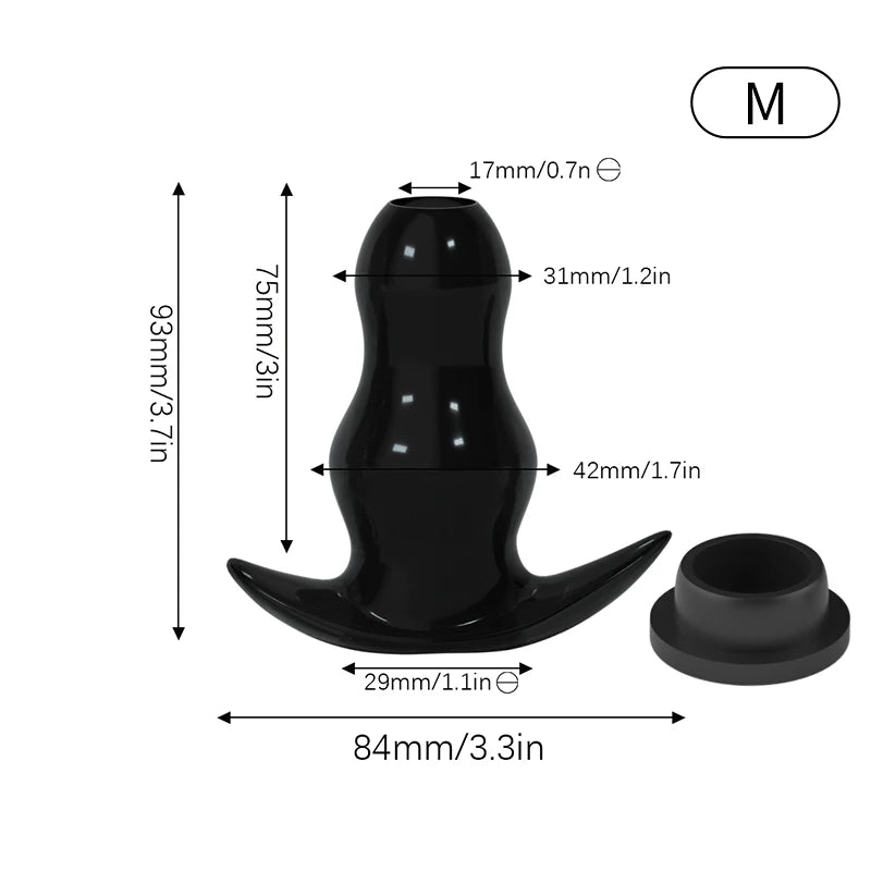 5Sizes Hollow Anal Plug Soft Speculum Prostate stopper Massager Butt Plug Enema Sex Toys For Woman Men Anal Dilator Sex Products