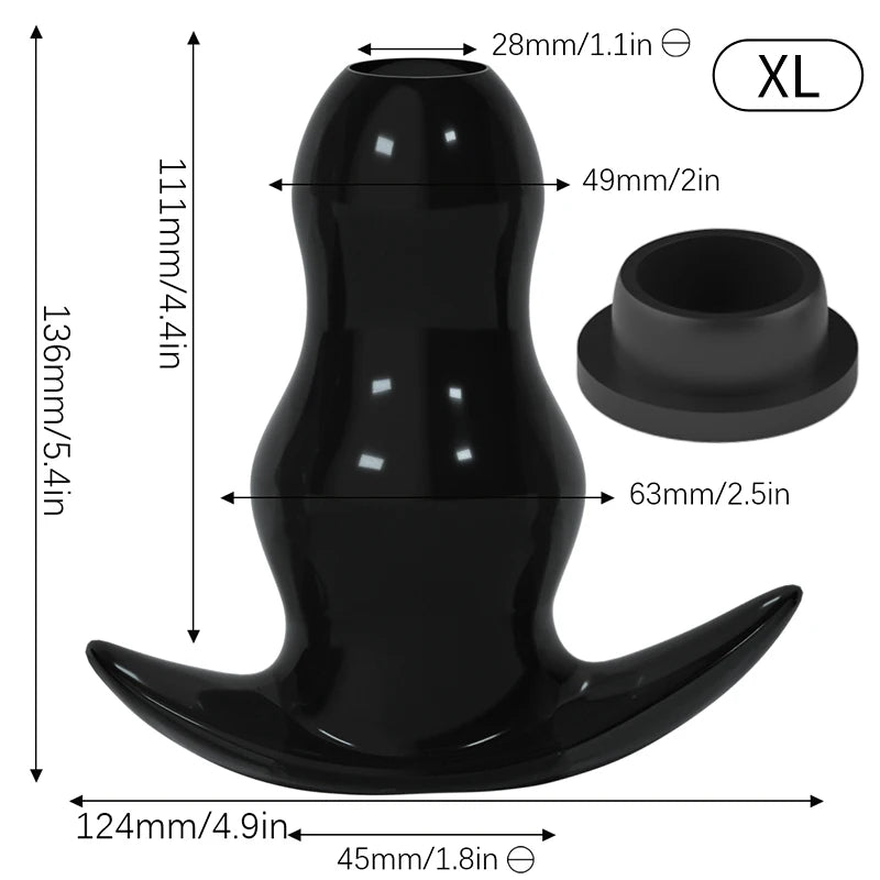 5Sizes Hollow Anal Plug Soft Speculum Prostate stopper Massager Butt Plug Enema Sex Toys For Woman Men Anal Dilator Sex Products