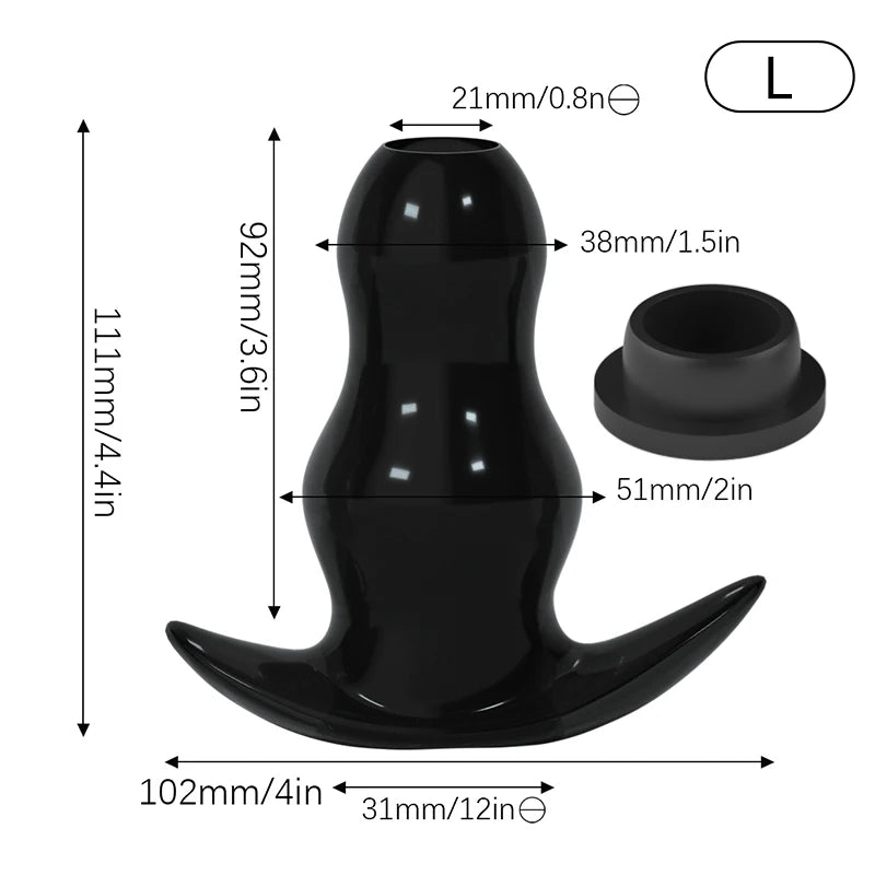 5Sizes Hollow Anal Plug Soft Speculum Prostate stopper Massager Butt Plug Enema Sex Toys For Woman Men Anal Dilator Sex Products