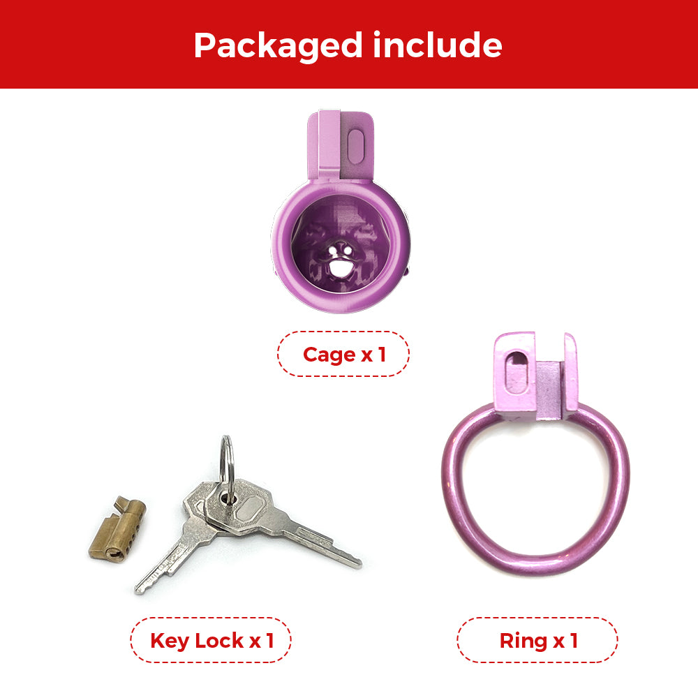 Purple Role Play PIG Slave Chastity Devices