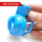 Blue BBC Pussy Chastity Cock Cage