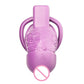 Simulation Penis Purple Lock Chastity Cage