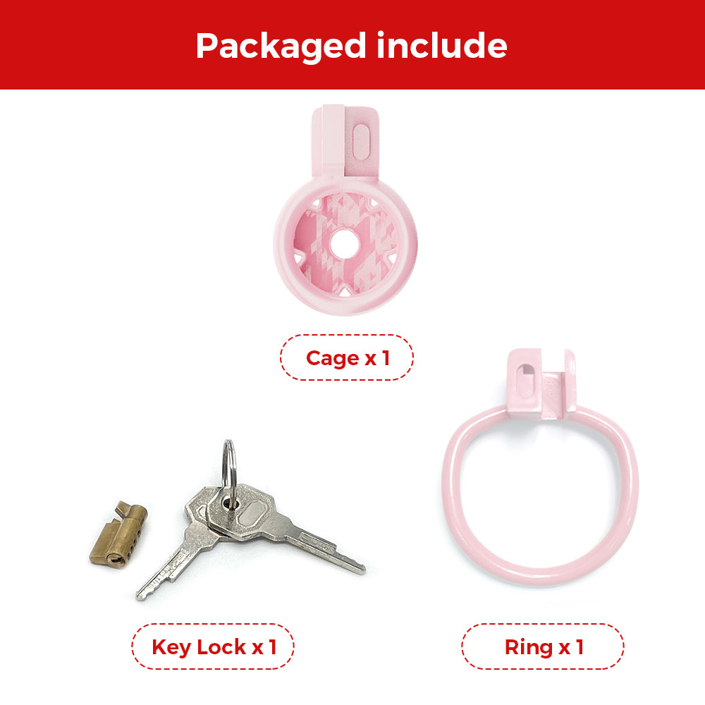 Pink BDSM SISSY Petal Chastity Cage Devices