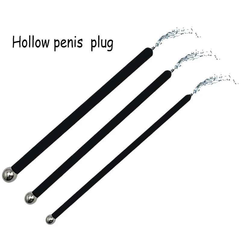 6/8/10mm Long Hollow Urethral Sound Penis Plug Sounding Urethral Dilator Penis Insert Sex Toys For Man Urethral Plug