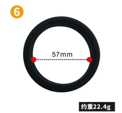 6 Size Elastic Silicone Cock Ring Ball Stretcher Foreskin Loop For Men Penis Erection Extender Semen Lock Couple Game Sex Toys