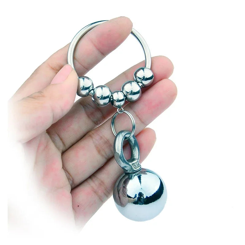 6 Size Male Penis Cock Ring Heavy Duty Metal Locking Testicular Pendant Weight For Men CBT Glans Rings Delay BDSM Sex Toys Shop