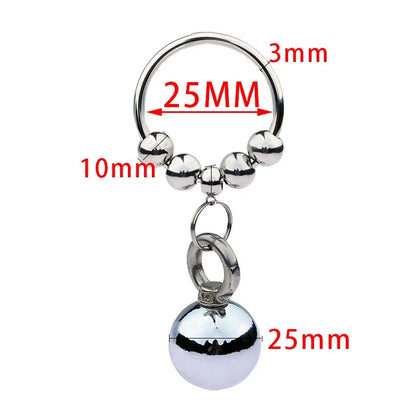 6 Size Male Penis Cock Ring Heavy Duty Metal Locking Testicular Pendant Weight For Men CBT Glans Rings Delay BDSM Sex Toys Shop