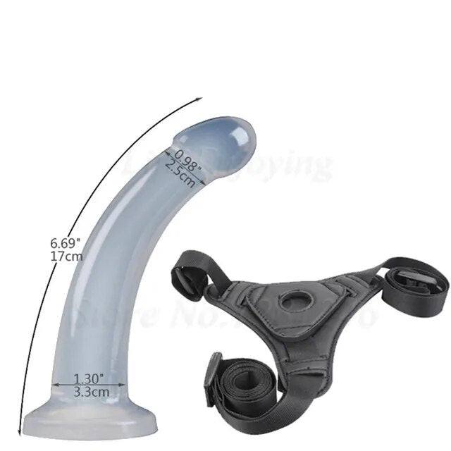 6 Size Strap On Big Dildo Harness Adjustable BDSM Bondage Pants Lesbian Strap-ons Bottom Female Anal Dildo Sex Toy For Gay Penis