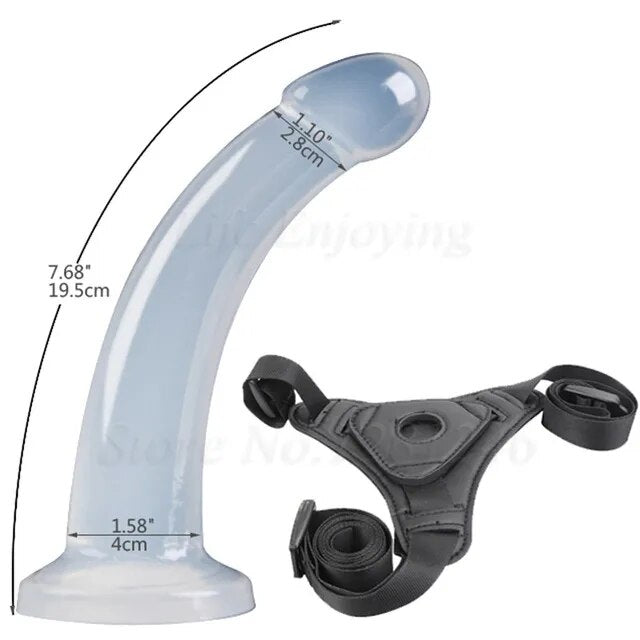 6 Size Strap On Big Dildo Harness Adjustable BDSM Bondage Pants Lesbian Strap-ons Bottom Female Anal Dildo Sex Toy For Gay Penis