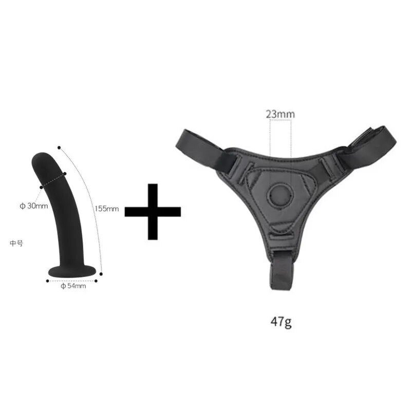 6 Size Strap On Big Dildo Harness Adjustable BDSM Bondage Pants Lesbian Strap-ons Bottom Female Anal Dildo Sex Toy For Gay Penis