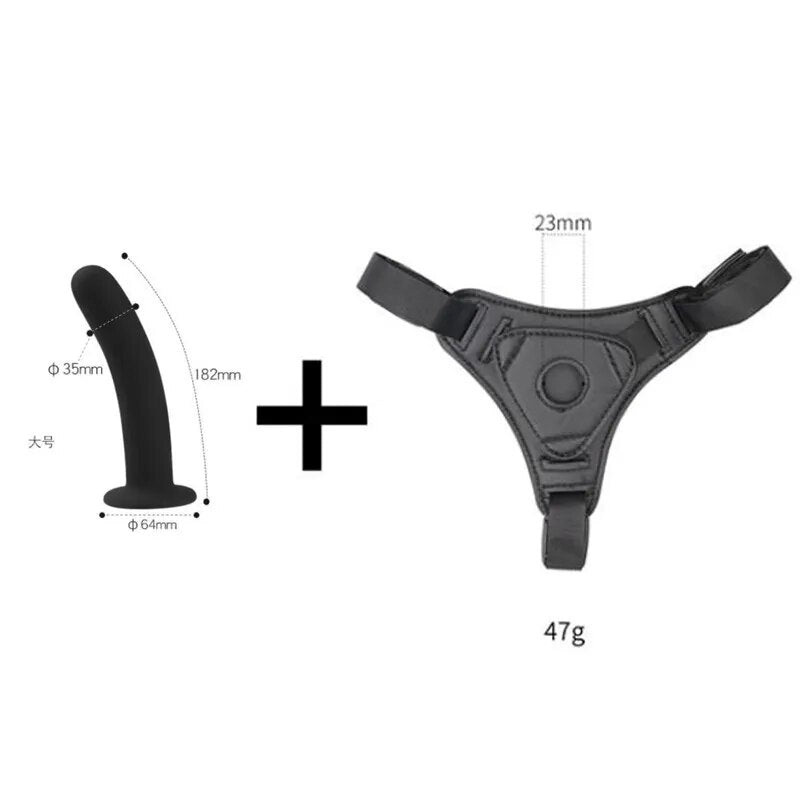 6 Size Strap On Big Dildo Harness Adjustable BDSM Bondage Pants Lesbian Strap-ons Bottom Female Anal Dildo Sex Toy For Gay Penis