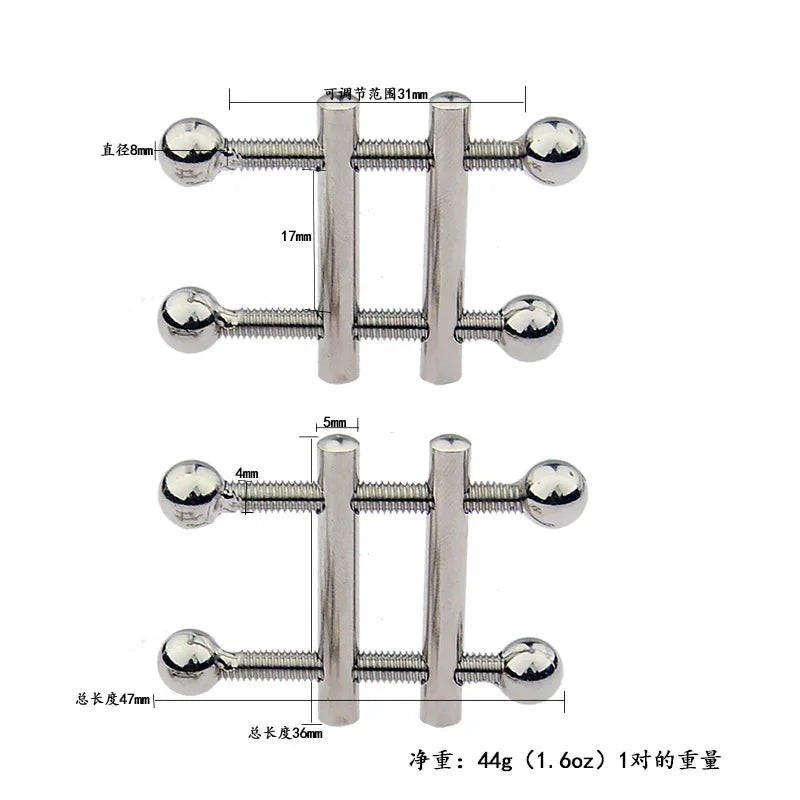 6 Types Metal Breast Nipple Clamps Clips Nipple Stimulator RolePlay Slave BDSM Bondage Adult Restraint Sex Toys Game for Women