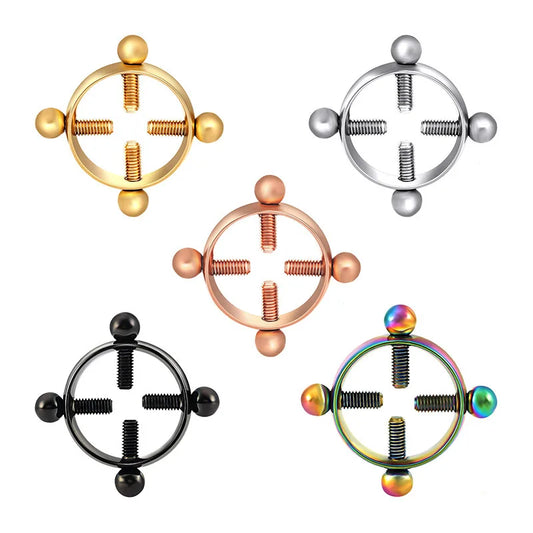 6 color small size adjustable nipple Clamp metal Nipple clips breast Bondage Restraint Accessories Fetish sex toy for woman