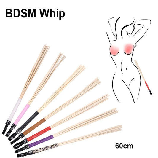 60CM Long Rattan Whips Cane Rods Paddle Couples Slave BDSM Slapper Bondage Flirting Adult Sex Toys for Couple Roleplay