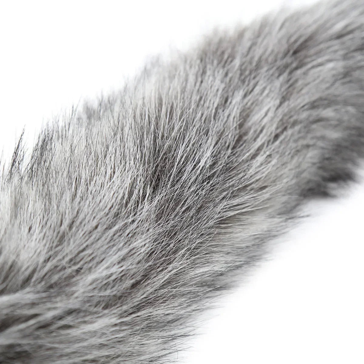 61CM Artificial Wool Fox's Tail Whip,Horse Whip,Costumes Performance Props,PU Leather Handle with Wrist Strap