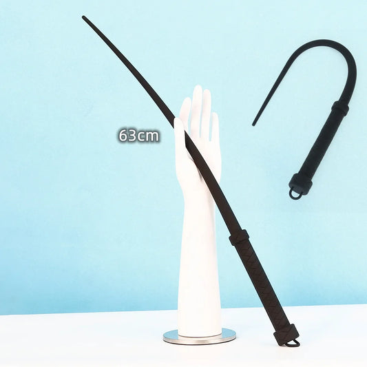 63cm Bondage Boutique Slim Silicone Riding Crop Horse Whip Sex Toys for Couples Women Pony Spanking Knout Bdsm Fetish Flogger