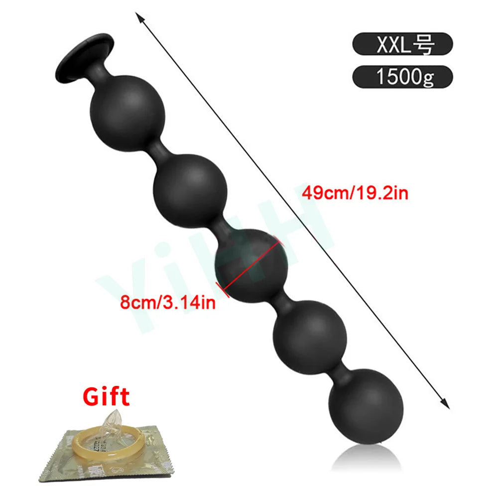 66cm Long Anal Plug Silicone Anal Beads Big Vagina Balls Gay Butt Plug Dildo Sex Toys for Men Erotic Goods for Adults Sex Shop