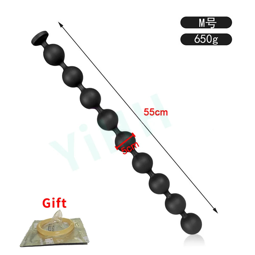 66cm Long Anal Plug Silicone Anal Beads Big Vagina Balls Gay Butt Plug Dildo Sex Toys for Men Erotic Goods for Adults Sex Shop